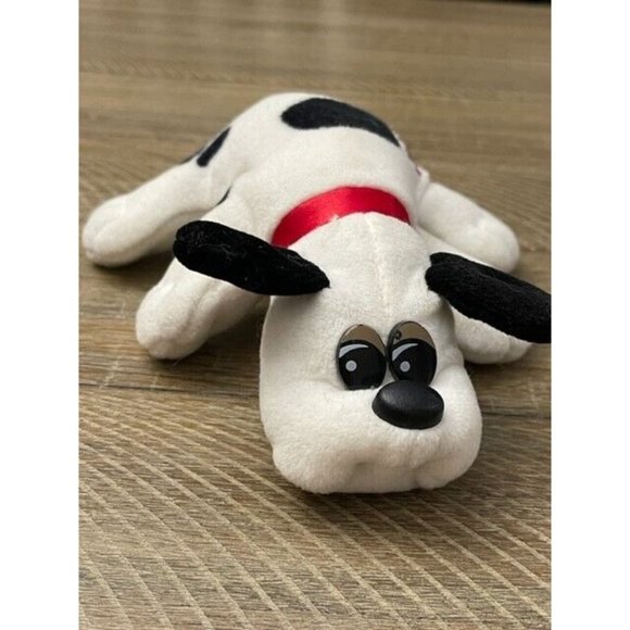 Pound Puppies Plush white & black 1988 Dog Stuffed Animal Vintage Tonka Puppy - Picture 1 of 4